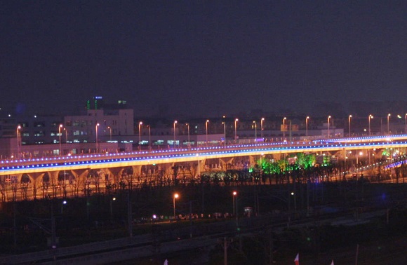 合肥阜阳路高架桥亮化